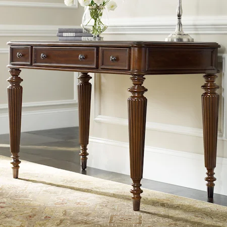 3 Drawer Leg Desk with Fluted Detail